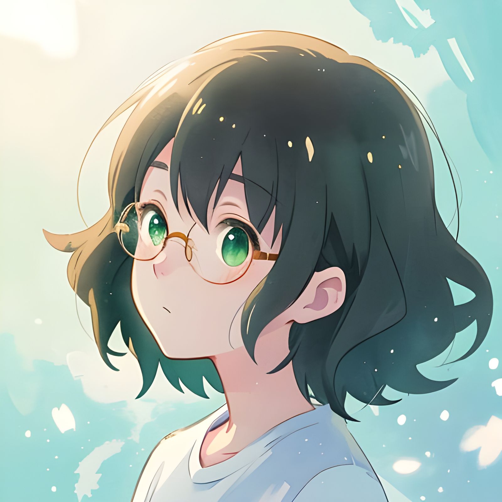 Anime-Inspired Portrait of a Young Woman with Elegant Featur...