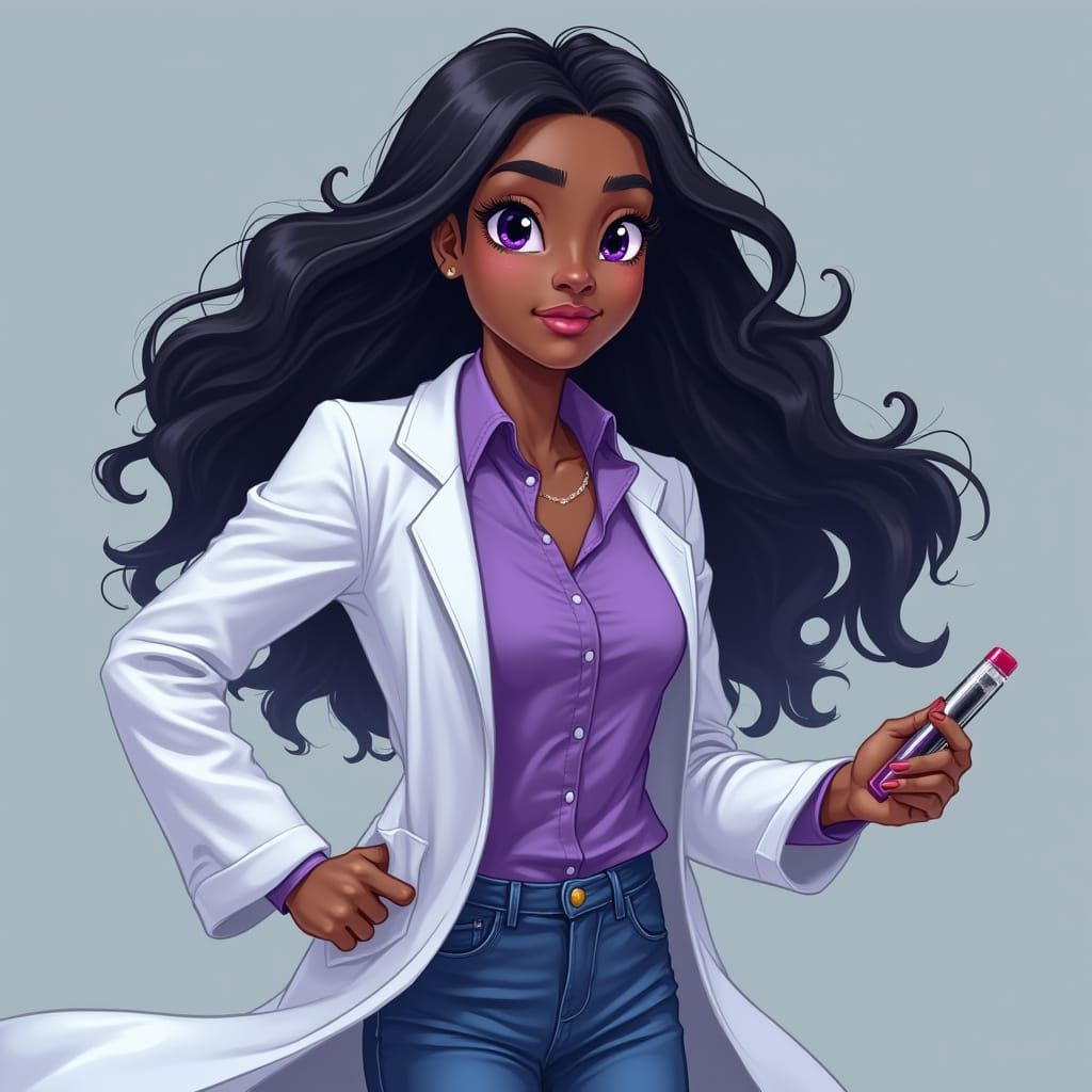 Young Scientist Conducts Lab Test in Lab Coat
