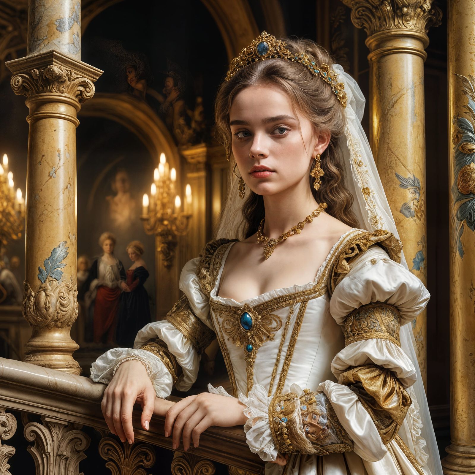 Ethereal Renaissance Scene with Prince James