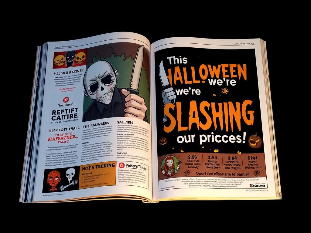 Creepy Cartoon Ad: Halloween Price Slashing