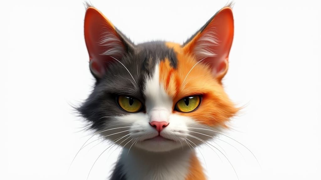 Calico Cat - Kind of Grumpy