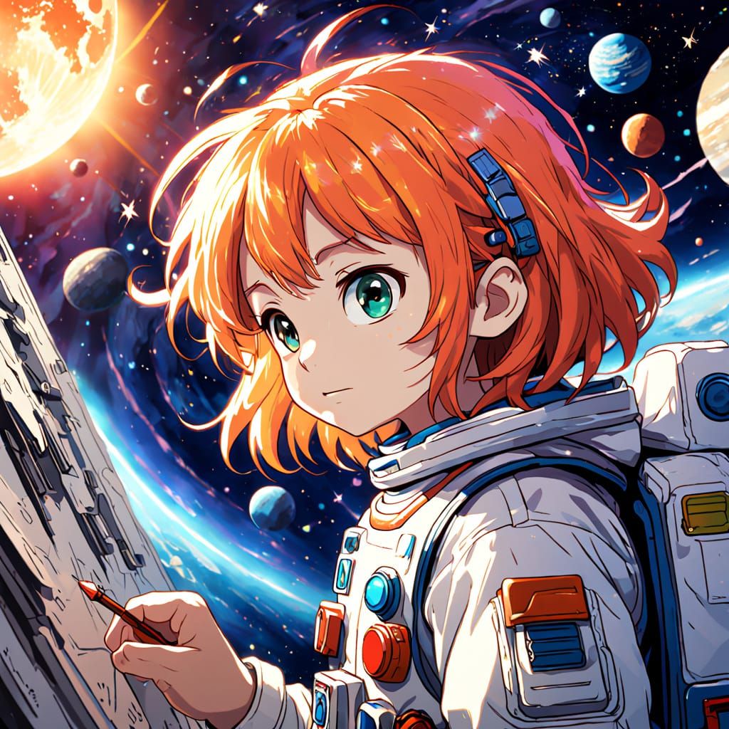 Anime Teenager's Space Rocket Dream