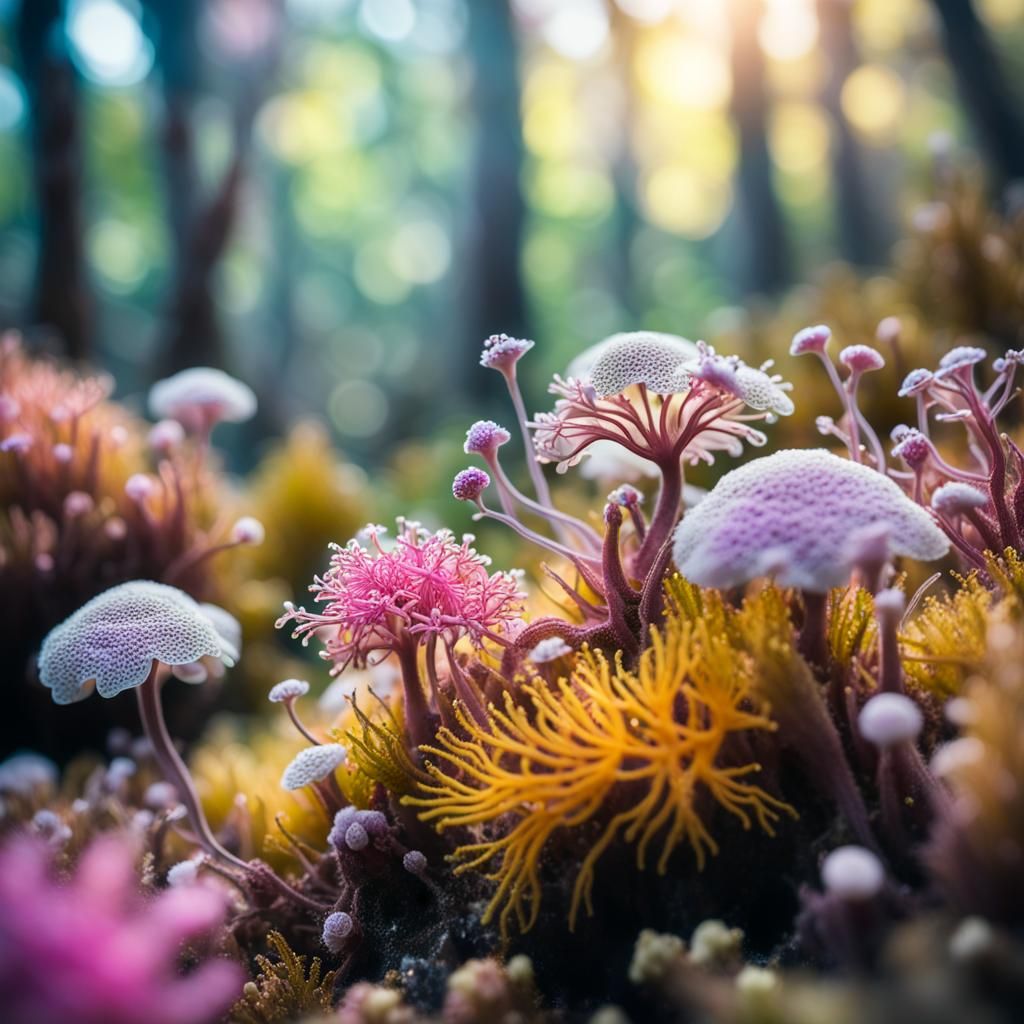 Alien Forest at Ocean Floor in Macro Photography