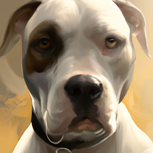 Stern American Staffordshire Terrier Portrait in 8K