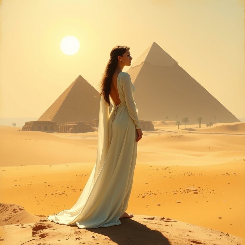A Woman in Exotic Desert Splendor