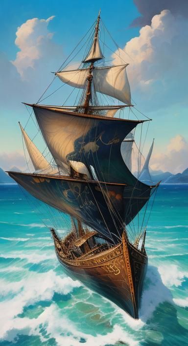 Hyperrealistic Smooth Sailing in a Surreal Style