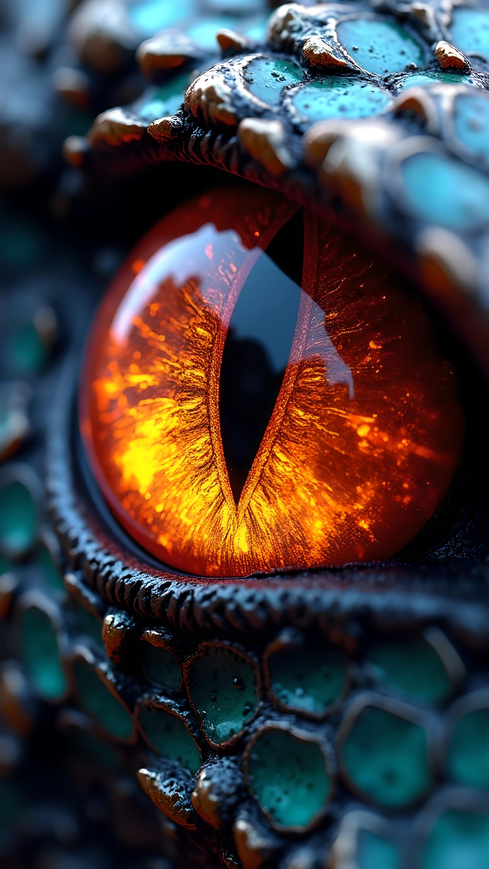 Dragon's Eye Macro: Fiery, Metallic, and Ultra-Detailed