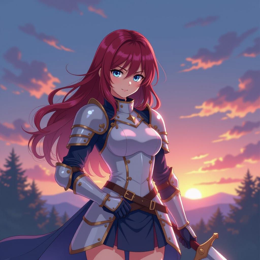 Anime Air Knight in Cinematic Lighting