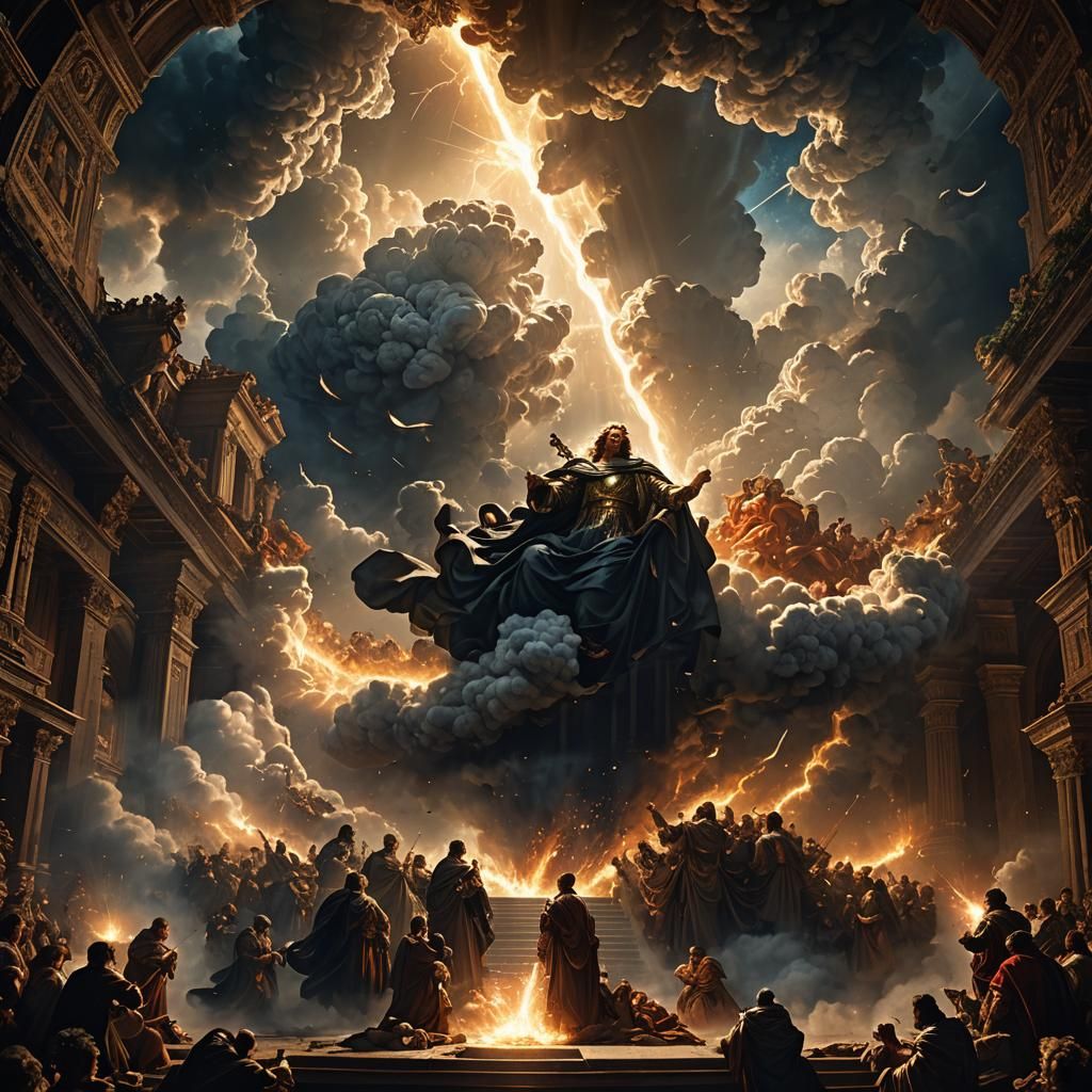 Cosmic Divinity: God of Light in Digital Art