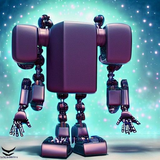 Cosmic Chocolate Robot: Detailed Matte Painting