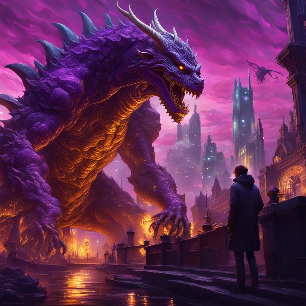 Love as a Kaiju: Dark Fantasy Concept Art