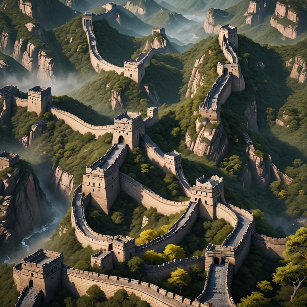 Great Wall of China: Detailed Matte Painting