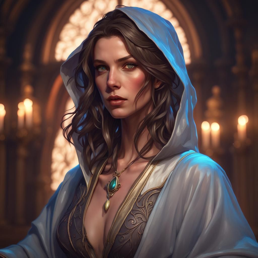 Fantasy Sorcerer Portrait with Dynamic Lighting