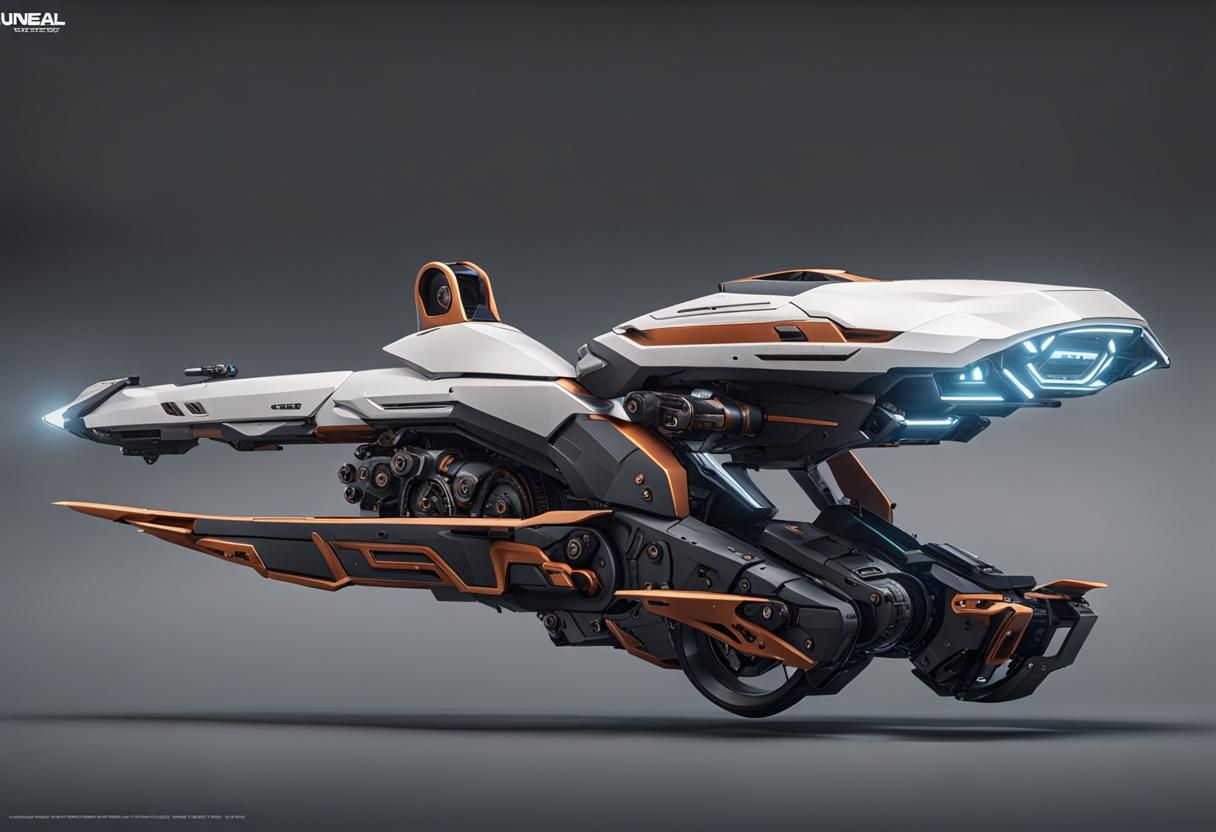 Combat Hoverbike in Detailed Matte Painting Style