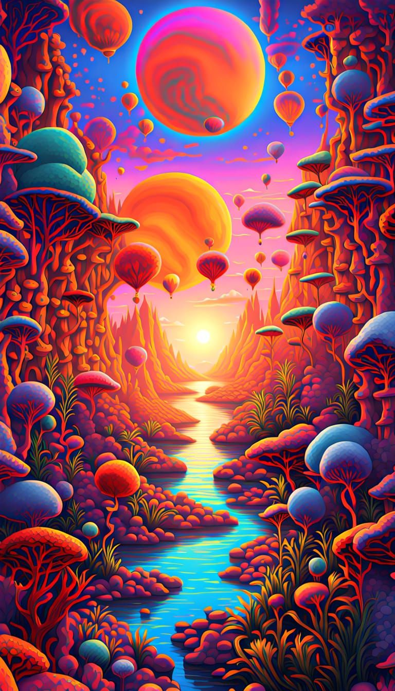 Hyperrealistic Landscape in Acrylic and Airbrush Art