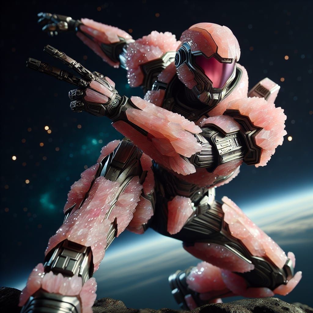 Rose Quartz Space Marine in Action