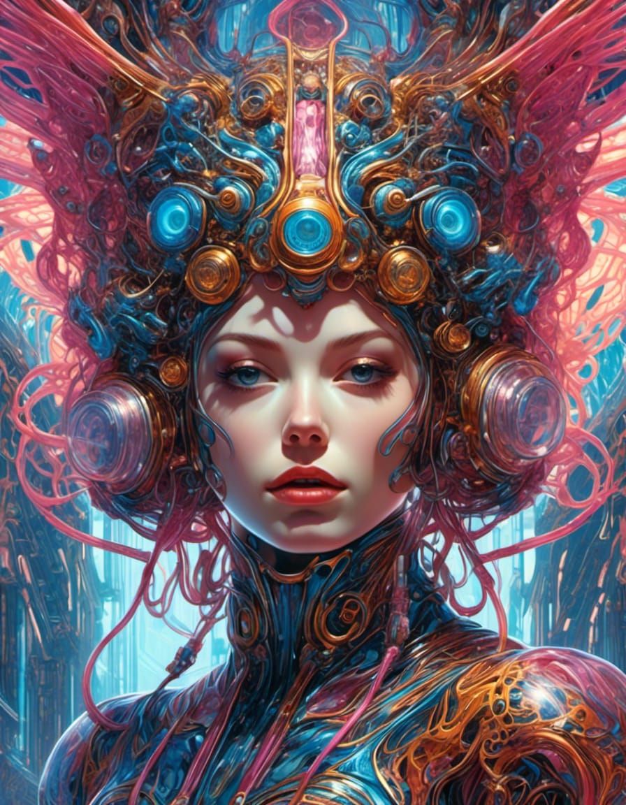 Artistic Female Dyer Portrait with Amazing Depth