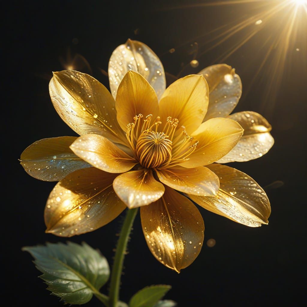 A Golden Floral Fantasy Blooms