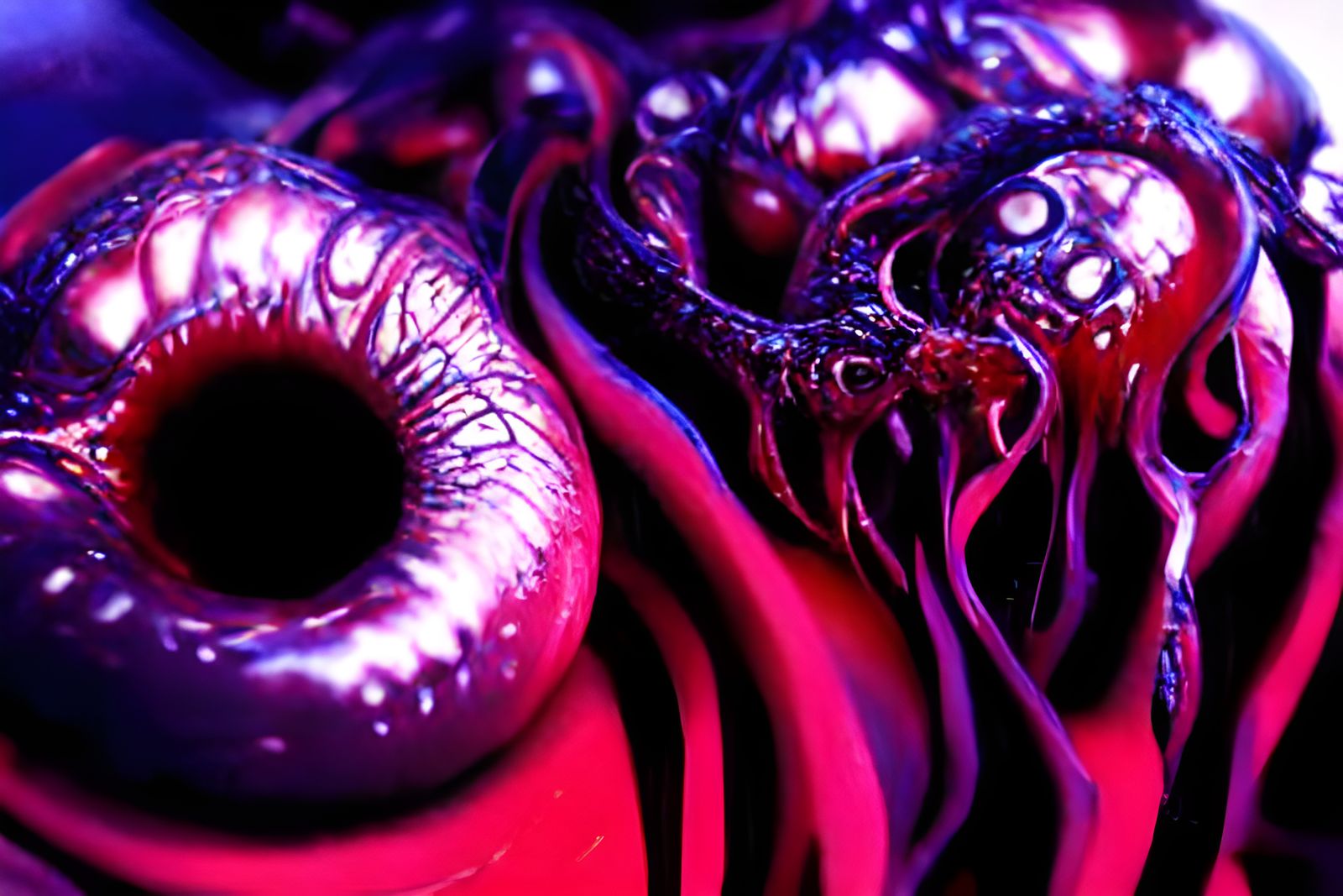 Eldritch Crimson Void in Hyperrealistic 3D