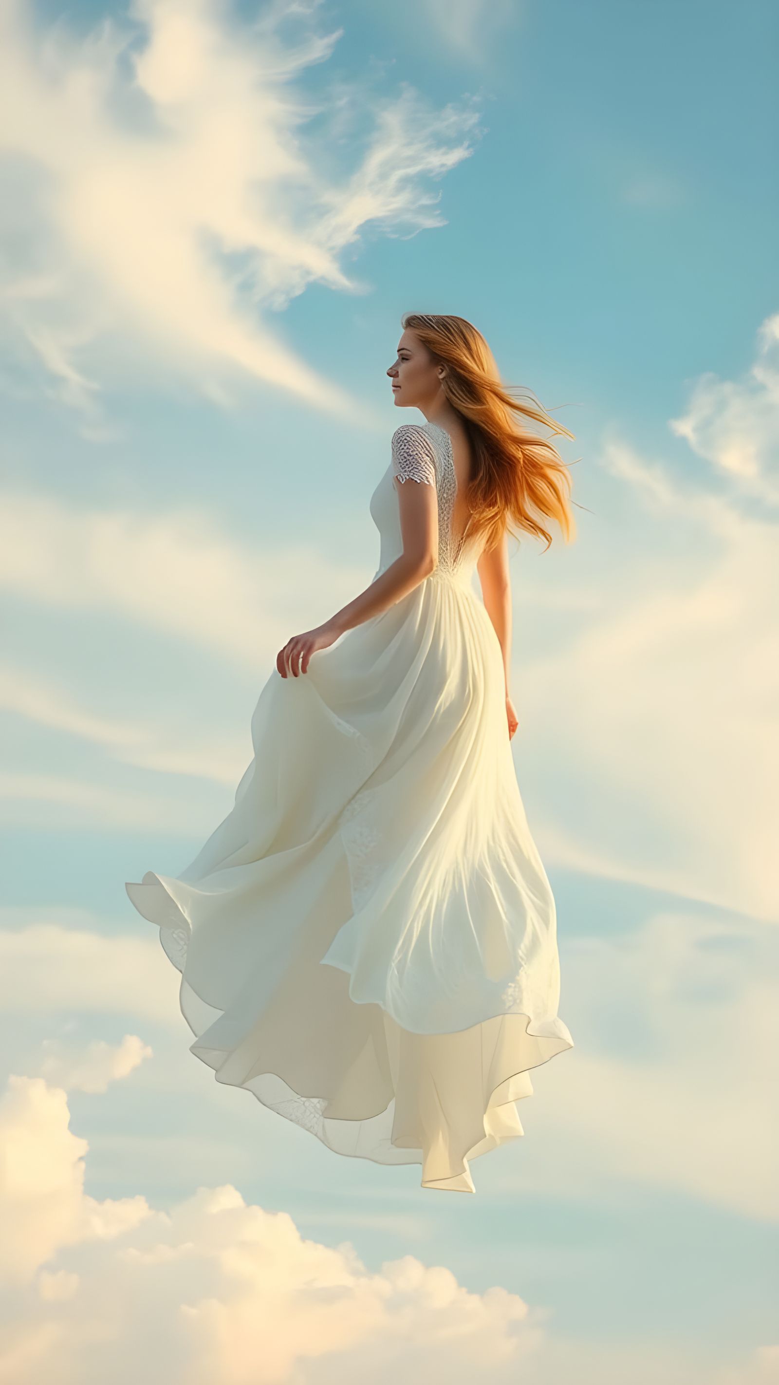 Surreal Floating Cityscape in Ethereal Light