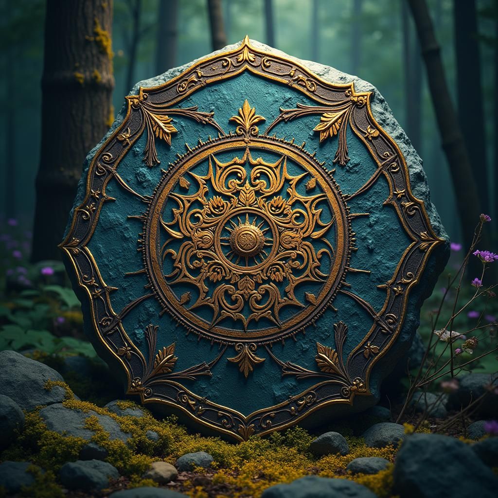 Mystical Logo Design in Forest Setting
