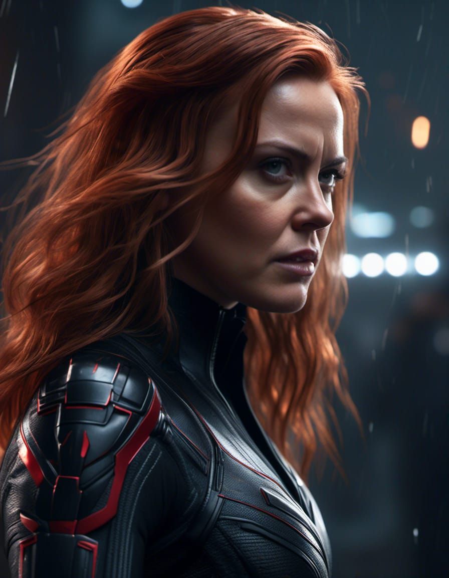 Alicia Silverstone as Black Widow: Hyperrealistic Marvel Por...