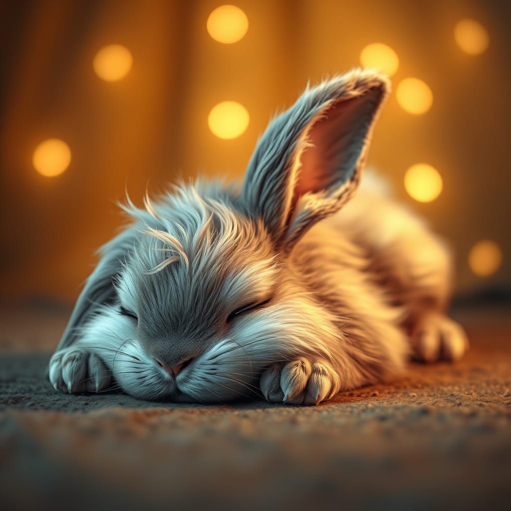 Surreal Bunny in Whimsical Dreamscape