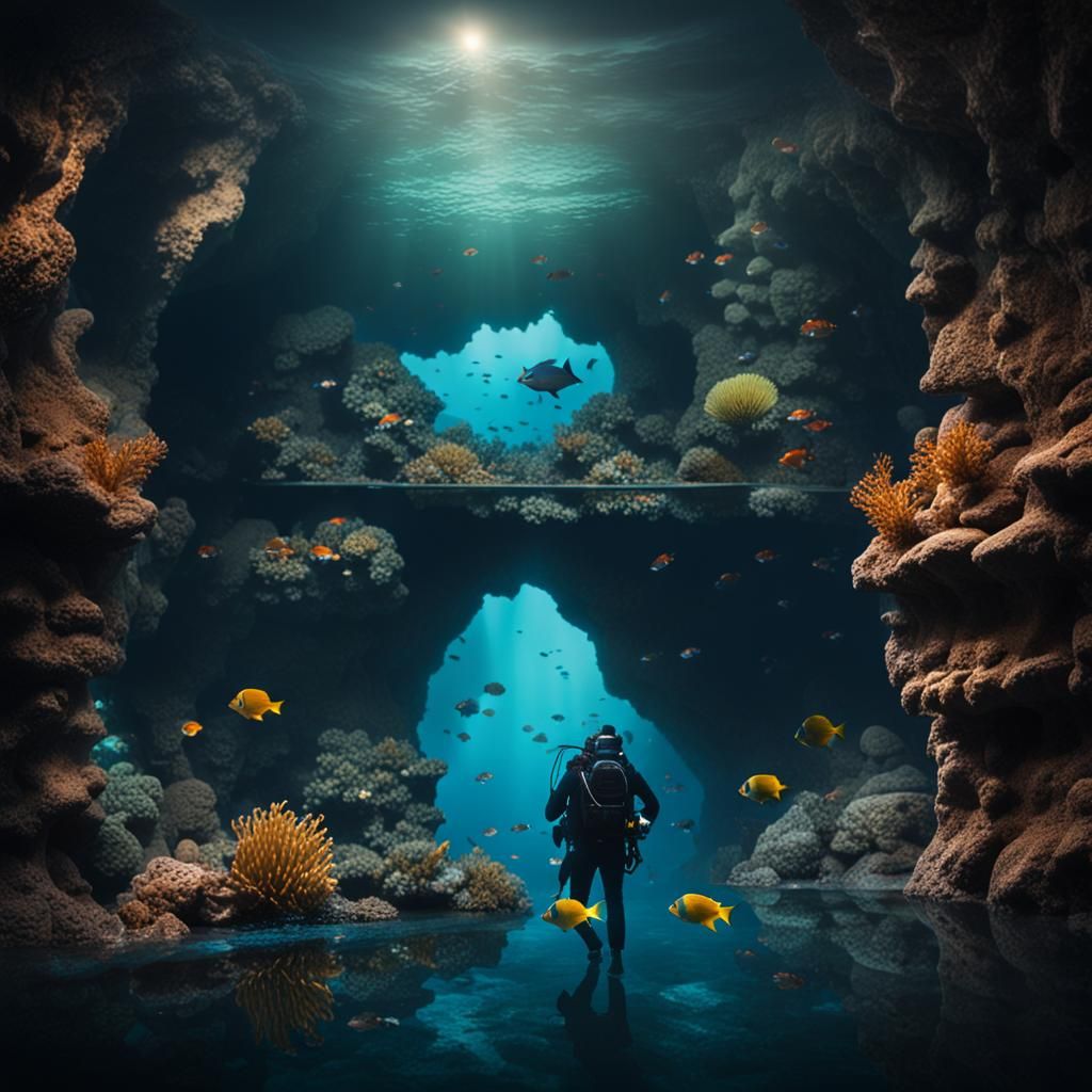 Mysterious Deep Sea Cave: Professional Photography