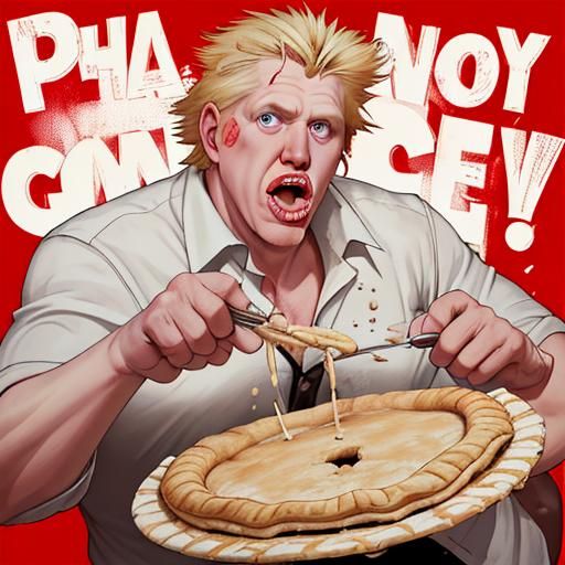 Gary Busey Competes in Pie Eating Contest