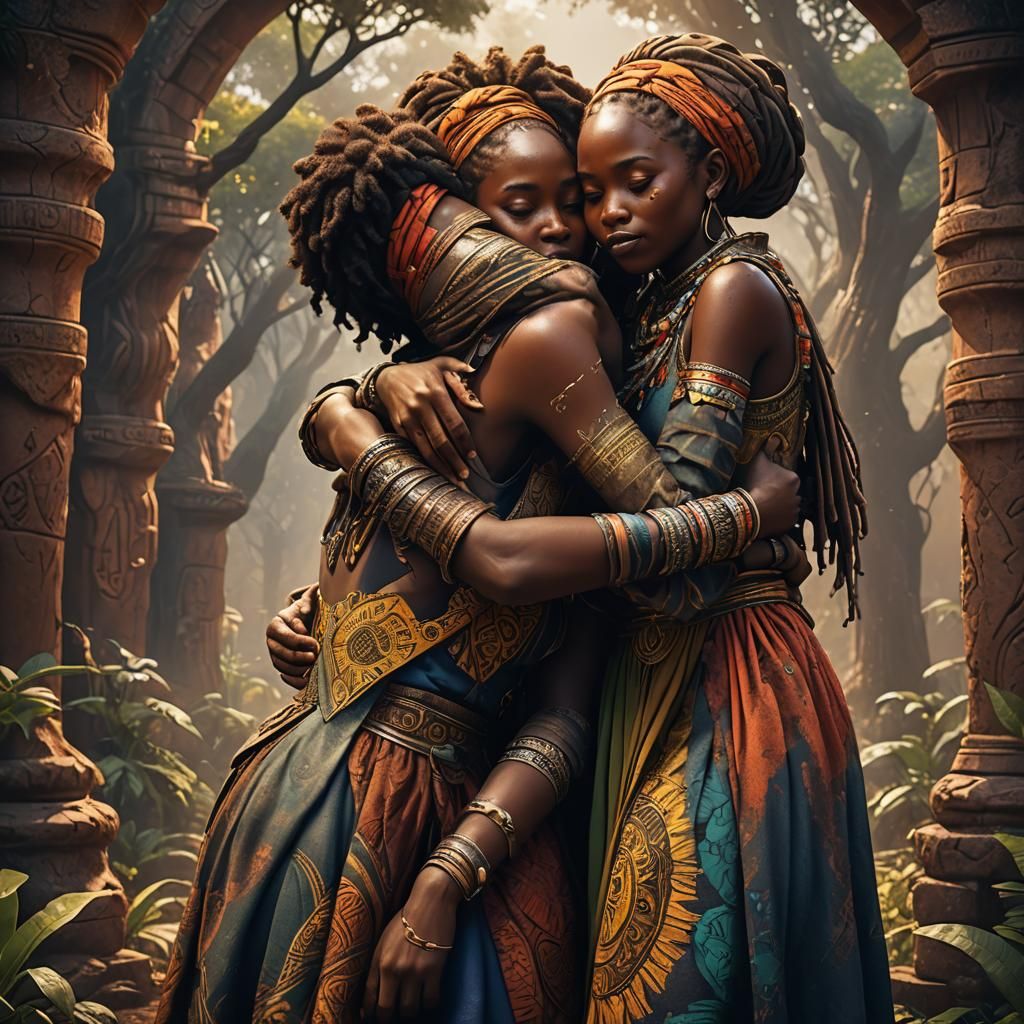 Sisters United: A Fantasy Art Portrait