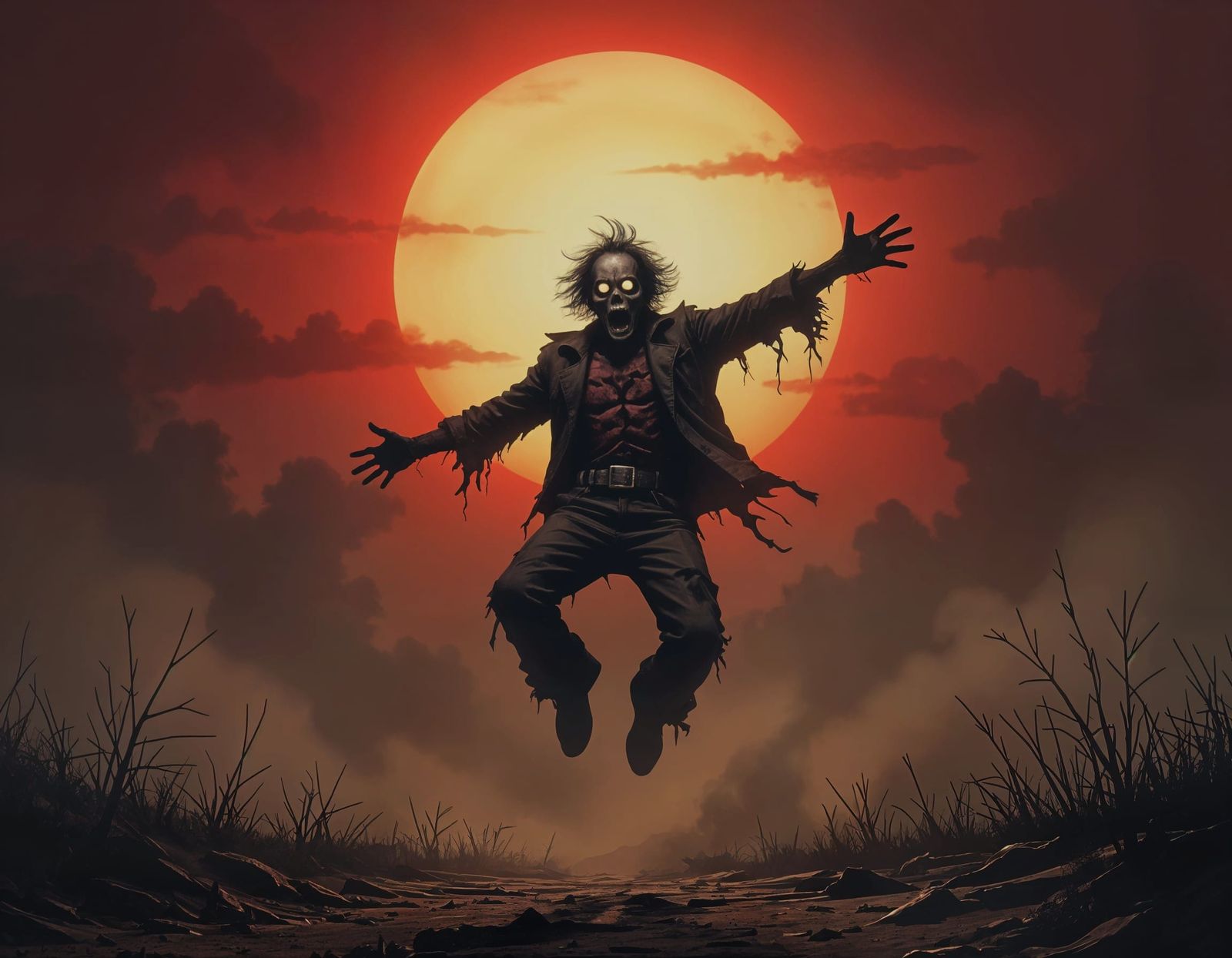 Dark Horror Image: Ghastly Evil in Muted Colors