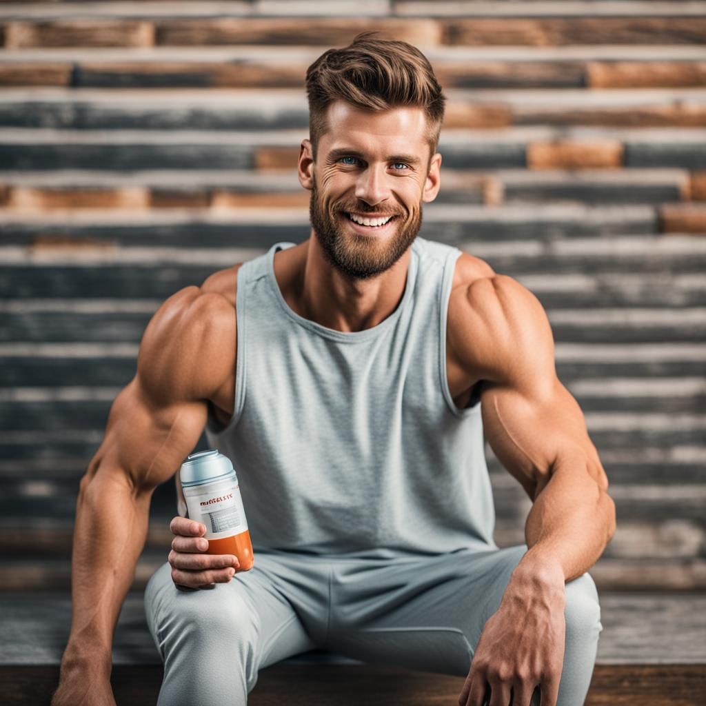 Young Man with Sixpack and Pleasant Appearance