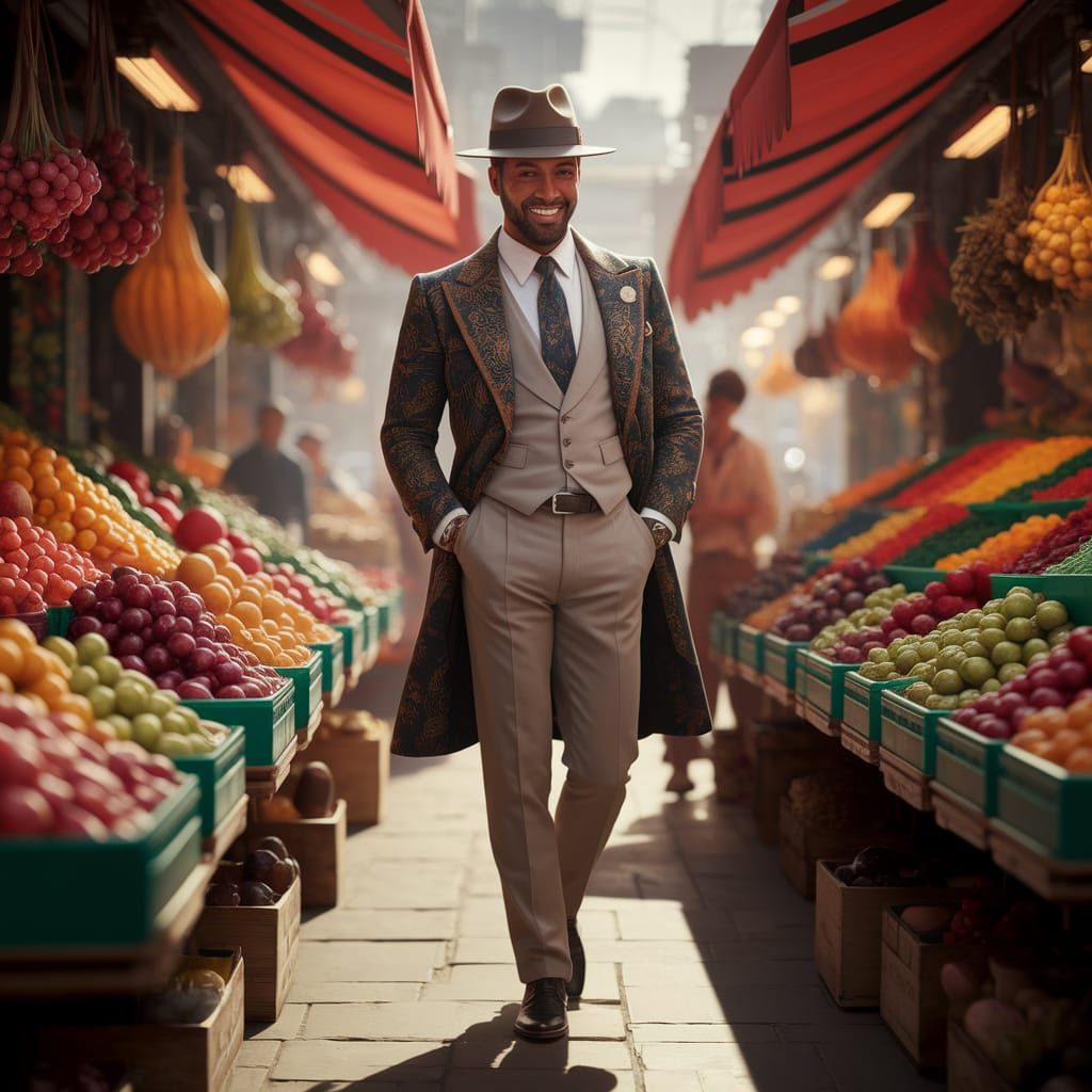 Dr. Pepper Strolls Through a Vibrant Market