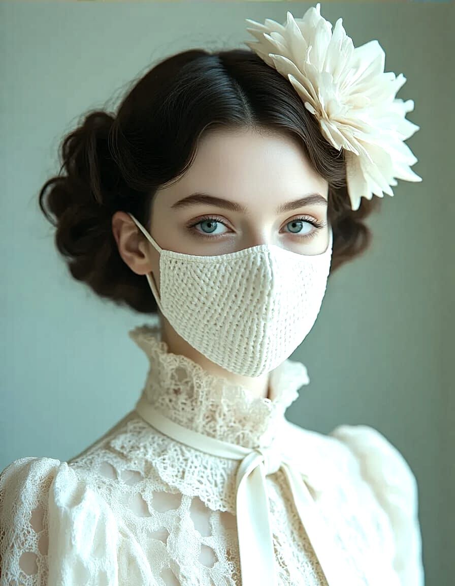 Demonic Fashion Mask in Dollcore Style