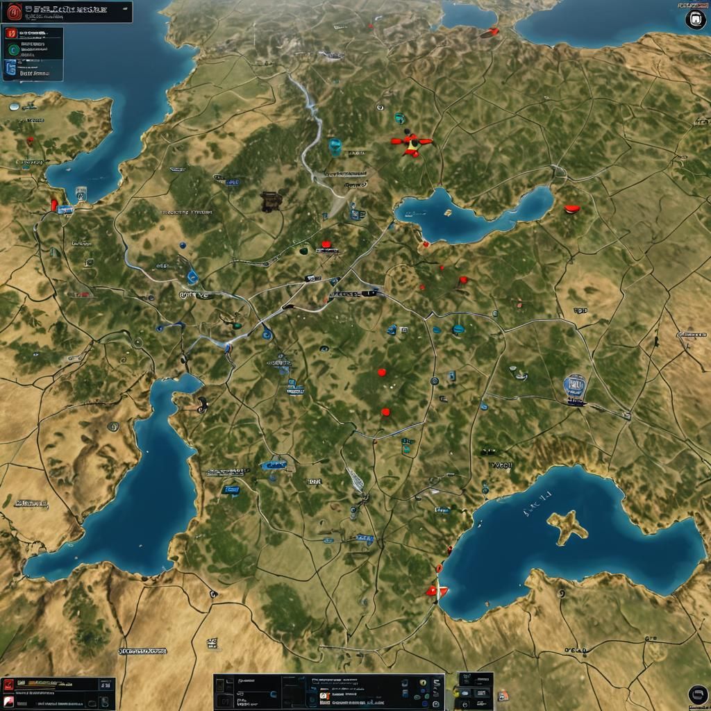 Briefing Console Wireframe for Game World Overview