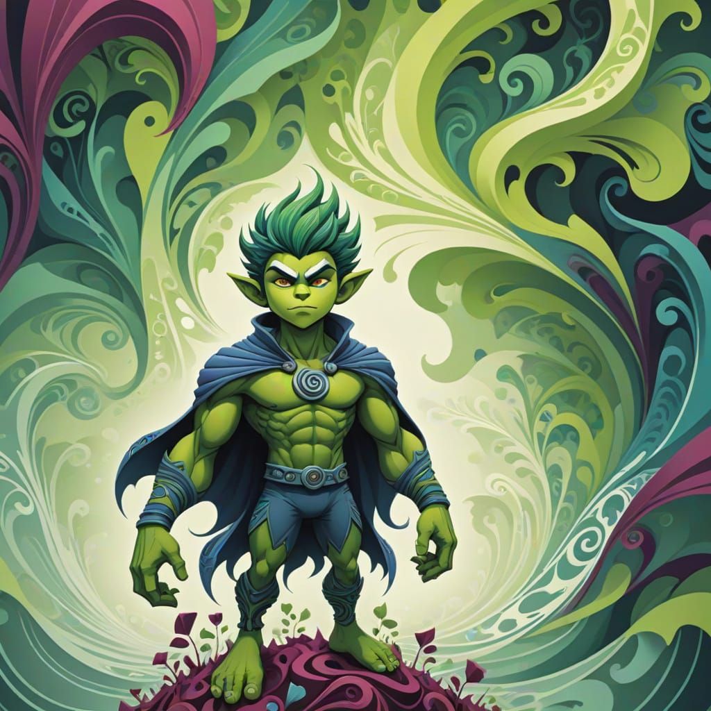 Abstract Beast Boy Vector Fractal Art