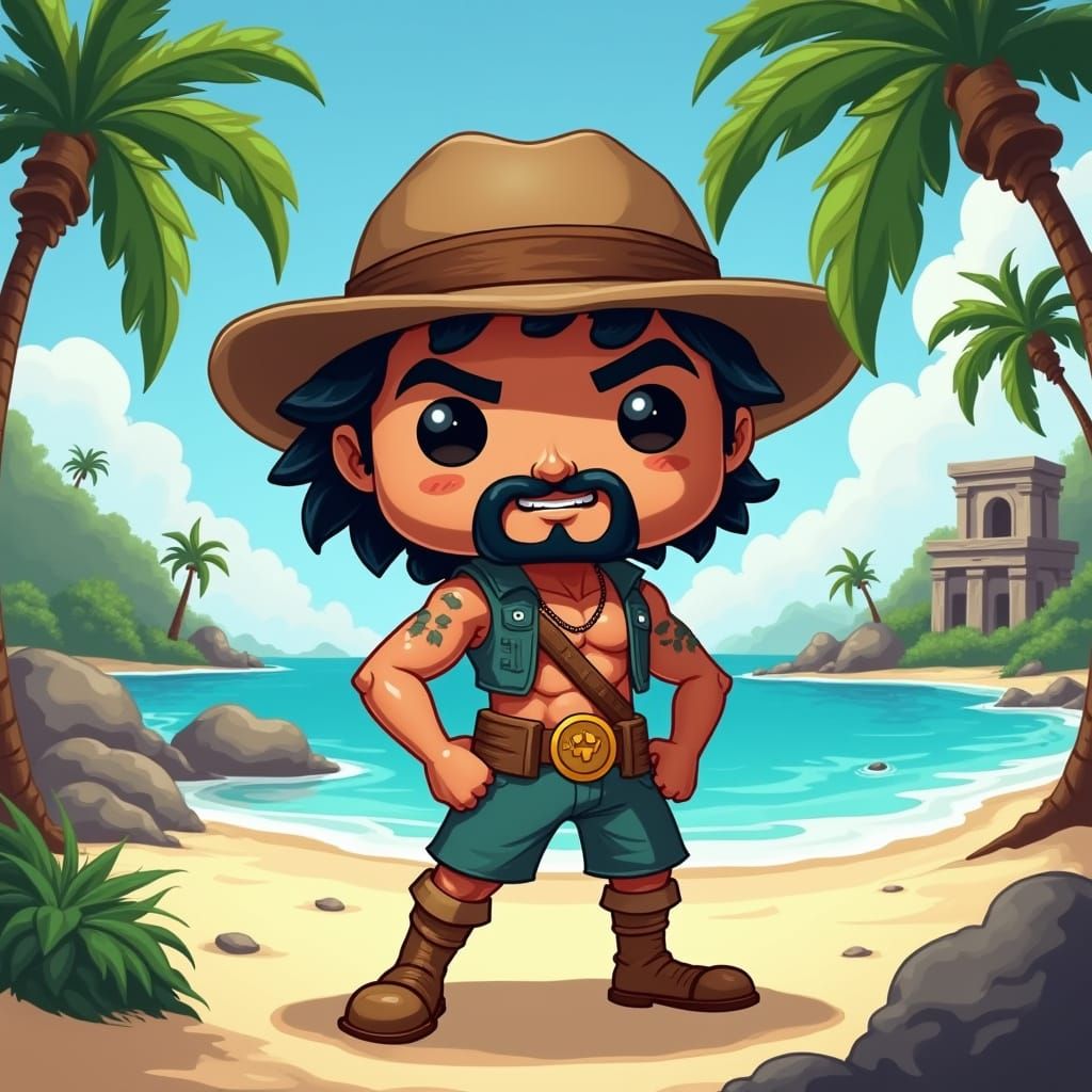 Heroic Adventurer Tempted by Enchanted Island Paradise