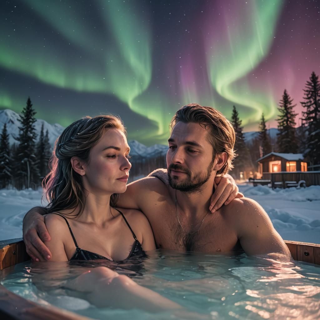 Hot tub under the stars