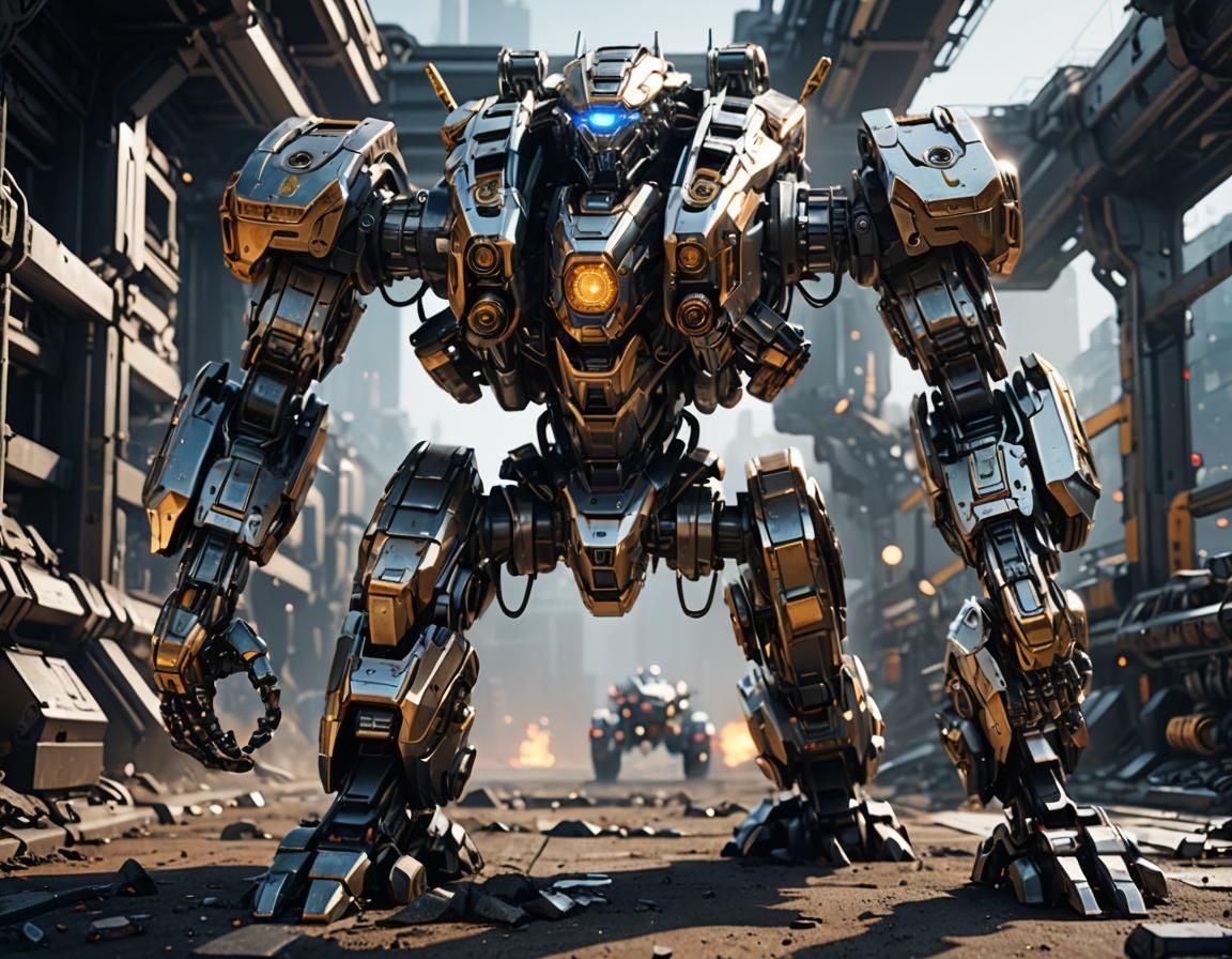 Intricate Sci-Fi Mech in Cinematic Style