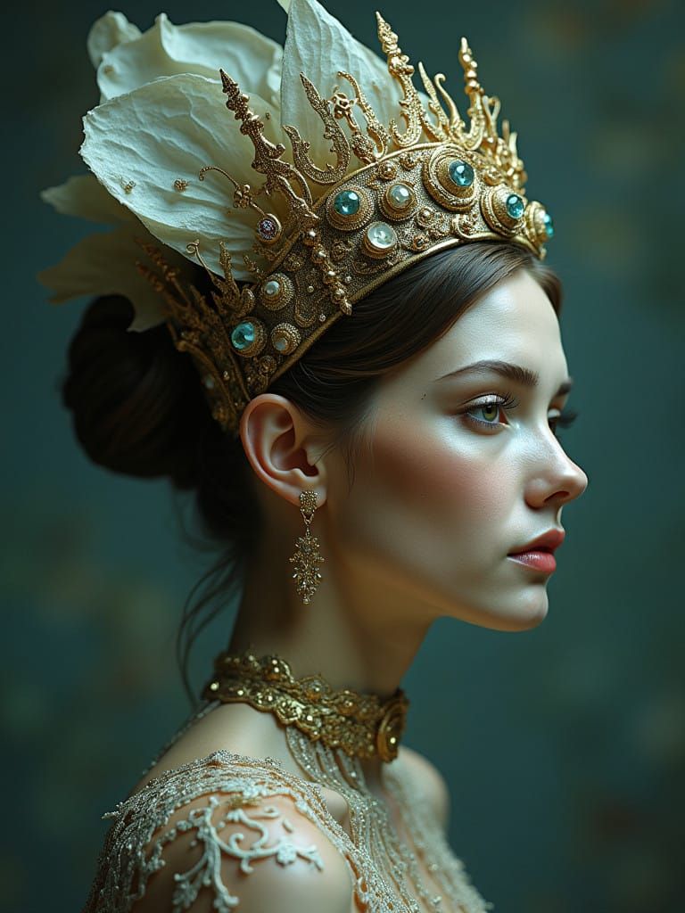 A Crown of Sci-Deco Steam-Fi Words Pillowed in an Octane Sle...