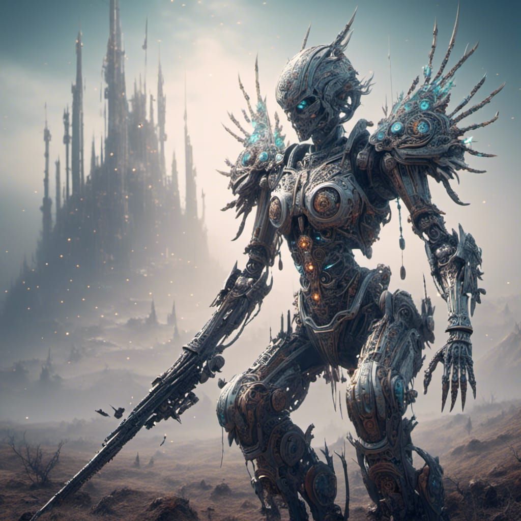 Fox Cyber Warrior Mech in Dreamscape