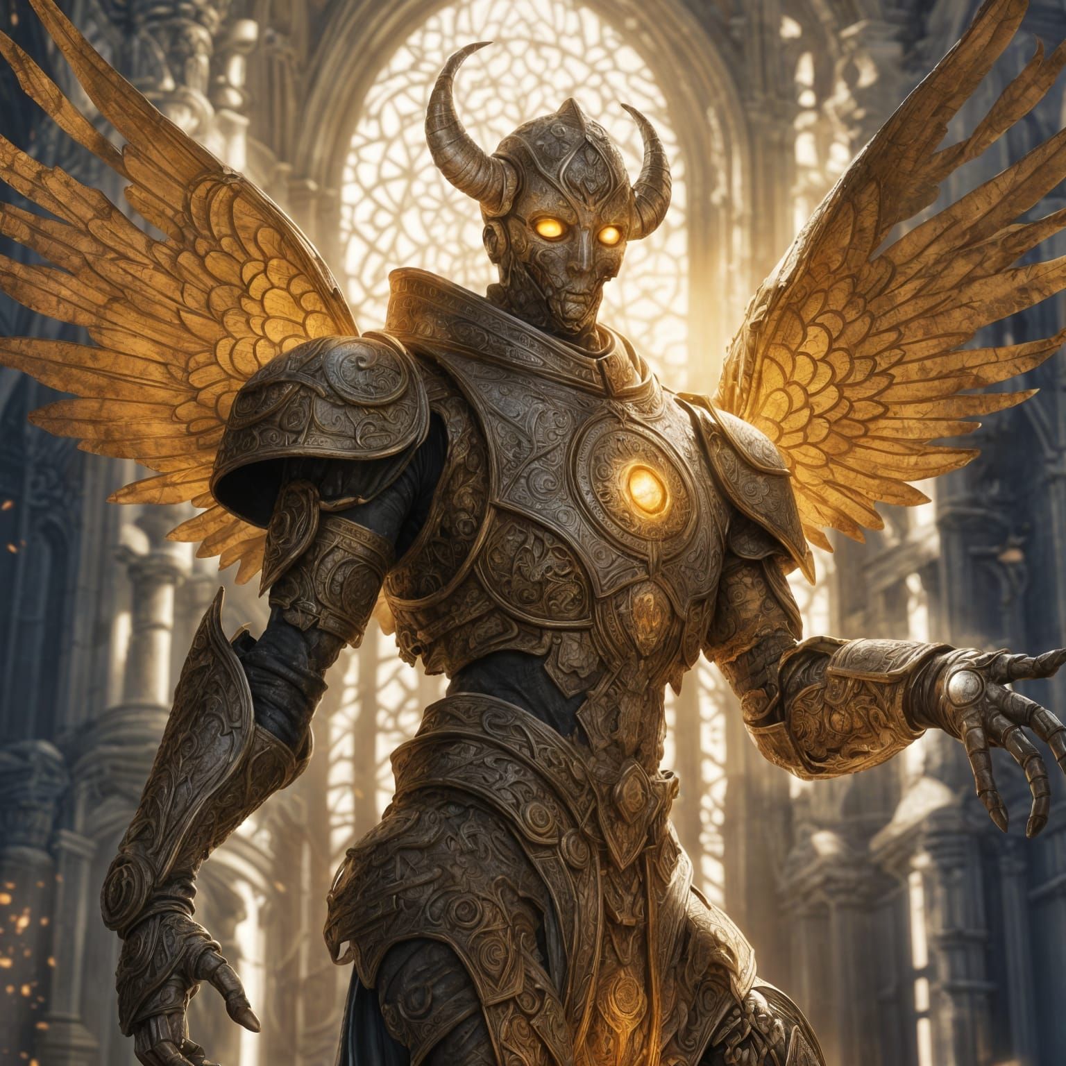 Aasimar Golem: Majestic Protector of the Kingdom