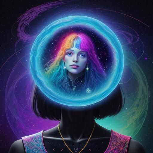 Holographic Astral Illustration of The Secret Self