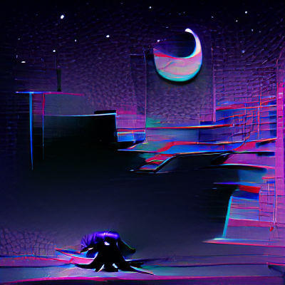 Cosmic Midnight Void: A Digital Space Dream