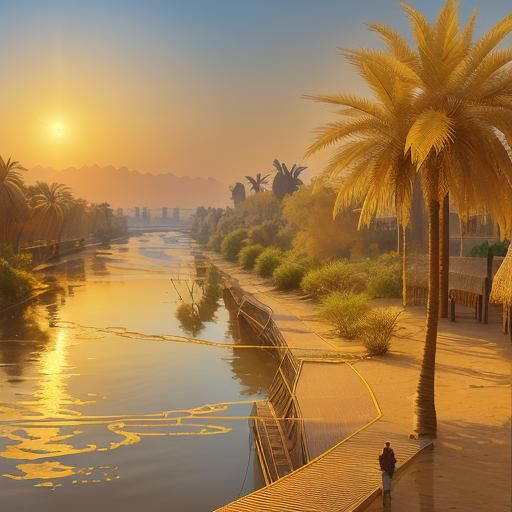 Nile as Yellow Brick River: The ancient river glistens with ...