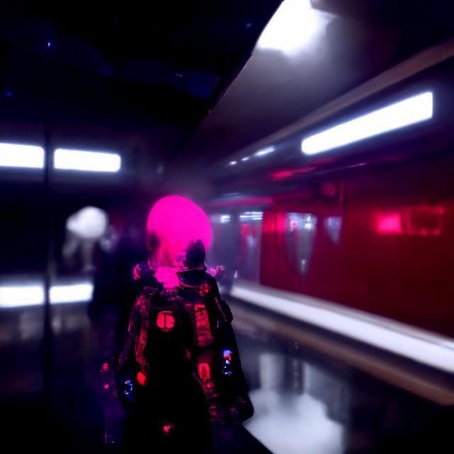 Cyberpunk Ghosts in Metro: Cosmic Space Rock