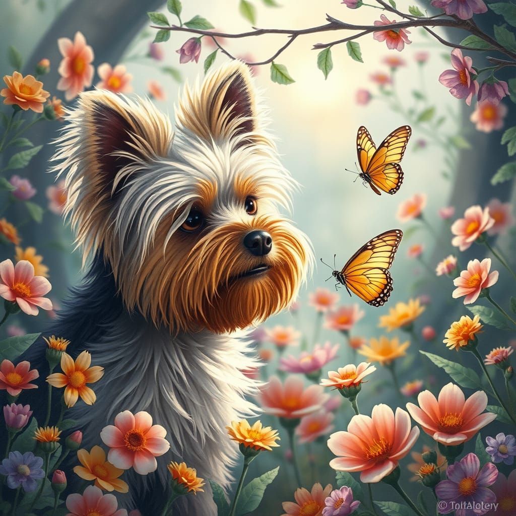 Whimsical Rescue Scene in Vibrant Acrylic Watercolor Style