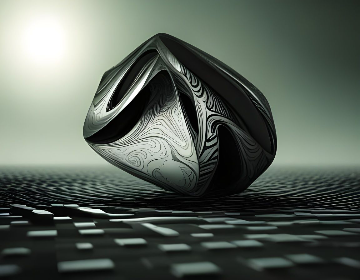 Metallic Object in Liminal Space at Night