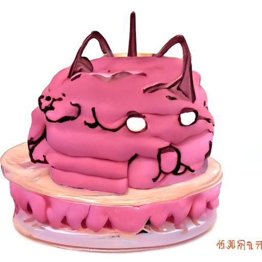 Cat Shaped Cake Generated by AI