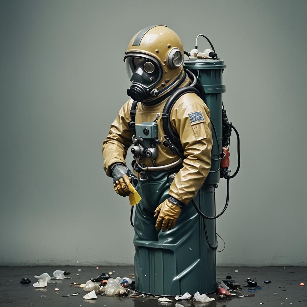 Deep Sea Diver in a Garbage Can